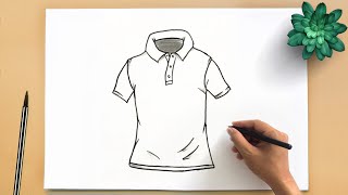T-shirt Drawing ✅ How to Draw a nice T Shirt Step by Step Easy (Polo Shirt Drawing)