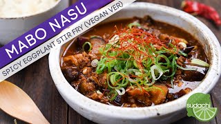 Vegan Mabo Nasu (Spicy eggplant stir fry)