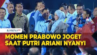 Presiden  Prabowo Joget saat Putri Ariani Nyanyi di Acara Gerakan Solidaritas Nasional