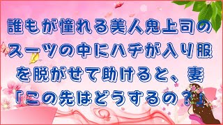 【馴れ初め】ハチが男装の麗人である悪魔のような上司の服に入り、服を脱がせるのを手伝うと、妻は 「次は何をするの？」と言った。【感動する話】