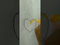 lovely yellow heart drawing tutorial shorts youtubeshorts emojichallenge lovedrawing