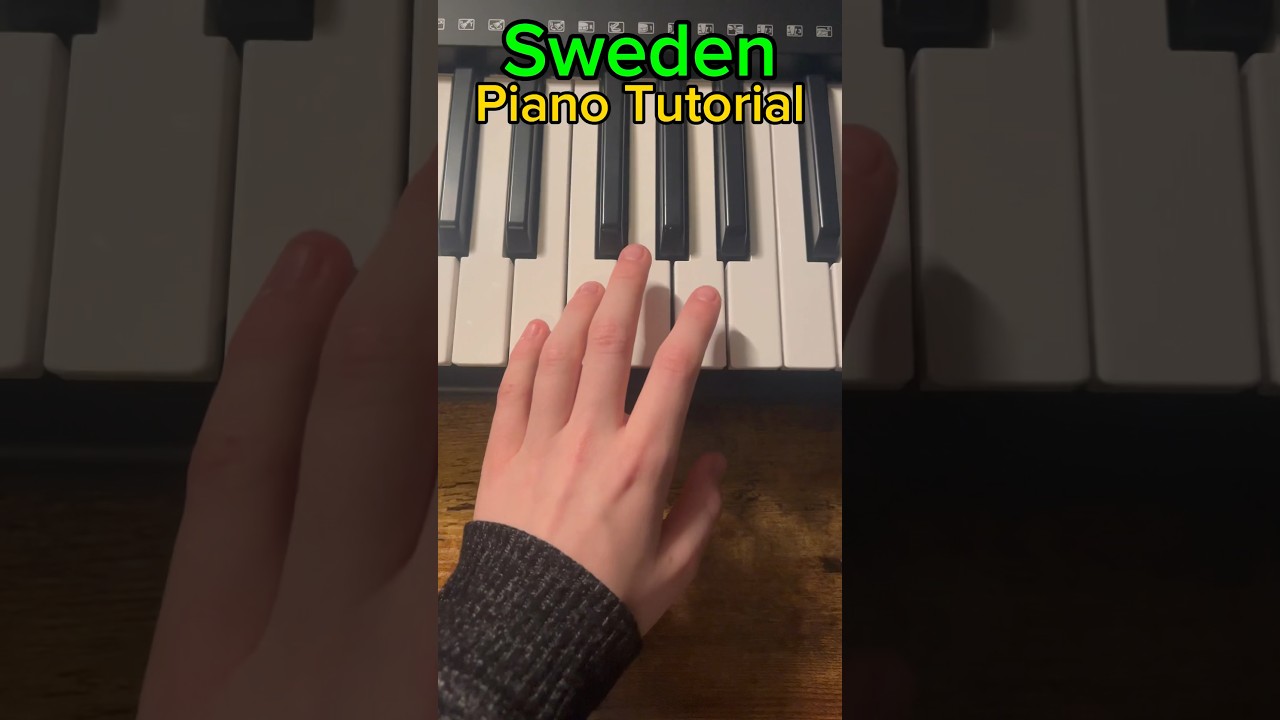 Sweden C418 Piano Tutorial Left Hand Piano Minecraft