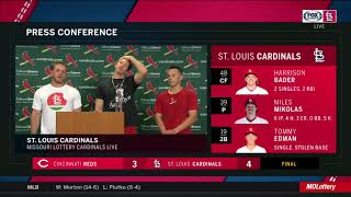 Bader, Mikolas, and Edman on the Cardinals' walk-off win