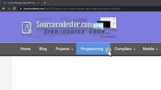 Contact Manager App with Image Using PHP with Source Code