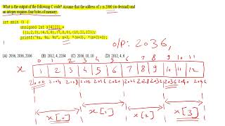 2 D Array and Pointer GATE CSE Exam Question