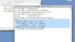 Python for Informatics - Exercise From Chapter 8