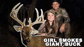 Girl Shoots MONSTER Texas Buck