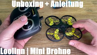 Loolinn | Mini Drohne, RC Quadrocopter mit Antikollisionstechnologie Unboxing und Anleitung