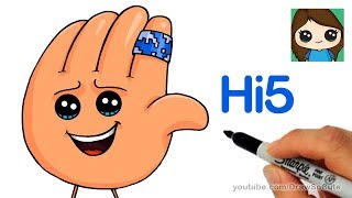 How to Draw Hi5 Easy | The Emoji Movie
