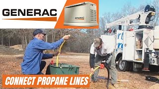 HOW TO INSTALL GENERAC 25 KW /  HOW TO CONNECT PROPANE GAS LINE (Pt. 4)