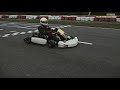 Go Karting on Race Track Skidding 180 Degrees