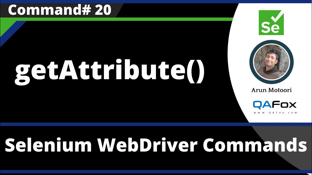 Getattribute Command Selenium Webdriver Youtube