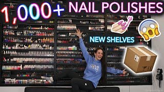 MY NEW NAIL POLISH SHELVES! (did the polishes survive the move?)