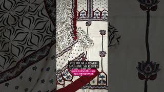 Ajrakh Mashru Silk 3 pc suits. Book now 9972167424 #ajrakh #ajrakhsuit #mashrusilk #mashru