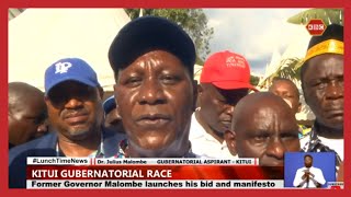 Former Governor Malombe launches his bid and manifesto