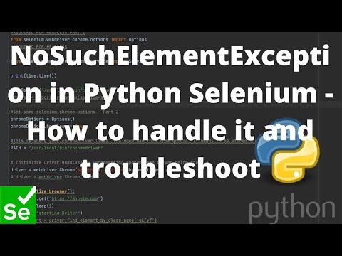 NoSuchElementException in Python Selenium - How to handle it and troubleshoot