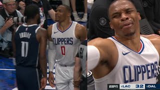 RUSSELL WESTBROOK GETS CHIRPY & GOES BACK-FORTH AT MAVS FANS  AFTER TECHS CALLED
