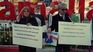 Palestinians in Ramallah rally against Trump’s comments to relocate Gaza’s population