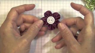 Handmade Flower Embellishement Using Ribbon and Contest Winner!