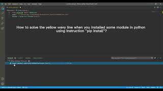 Solving: python module could not be resolved from source #python #selenium #yellowline #VSCODE #网络爬虫