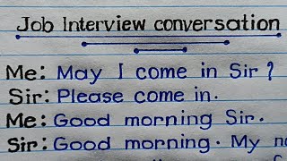 Conversation Between Interviewer and Candidate | English Conversation @StudyKoro