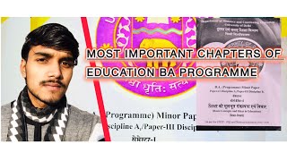 Du sol || Most Important Chapters of  Education (subject) b.a program || Basic concept of Education.