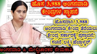 Good News💥ಹೊಸದಾಗಿ 3,988 ಅಂಗನವಾಡಿ ಕೇಂದ್ರ ಸ್ಥಾಪನೆ;ಲಕ್ಷ್ಮಿ ಹೆಬ್ಬಾಳ್ಕರ್ | Supervisor recruitment 2025