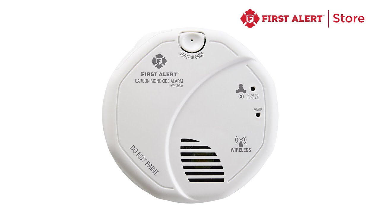 First Alert Wireless Interconnect Battery Operated CO Alarm With Voice ...