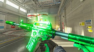 INSPECTING M4A1 EMERALD WITH 4x IMPERIAL GLITTER INGAME CS2 - CS2 M4A1 EMERALD + 4x IMPERIAL Glitter