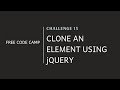 FCC - Clone An Element Using jQuery - SOLUTION !!!