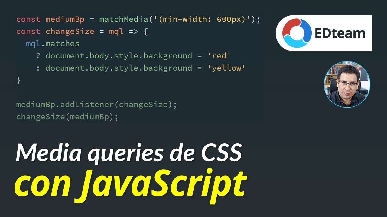 Media Queries (de CSS) Con JavaScript - YouTube