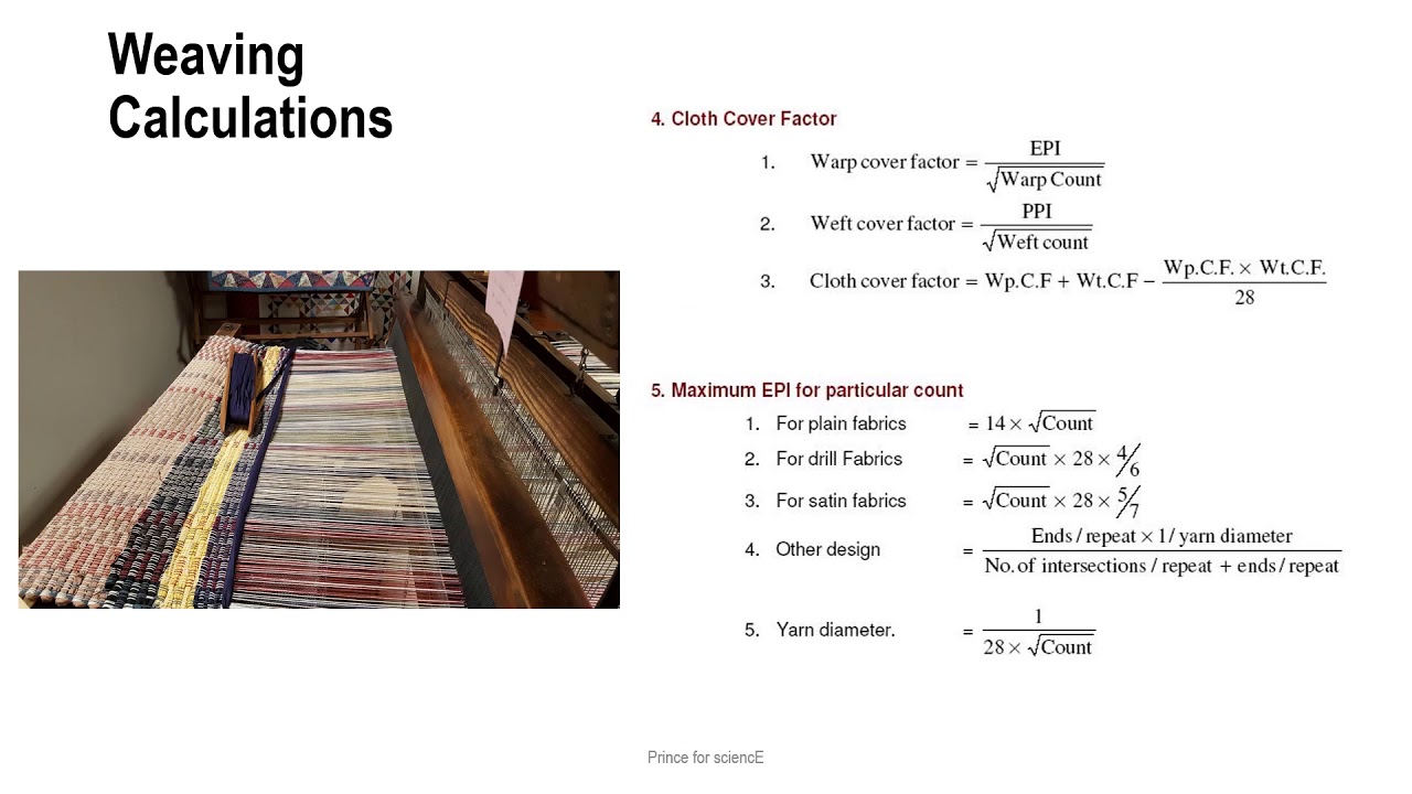 Weaving Efficiency Calculation At Todd Briggs Blog