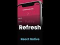 Pull To Refresh  | React Native | Amusoftech #shorts #react #amusoftech