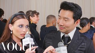 Simu Liu Embodies Karl Lagerfeld in Versace | Met Gala 2023 With Emma Chamberlain | Vogue