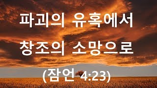 파괴의 유혹에서 창조의 소망으로 _ 잠언4:23