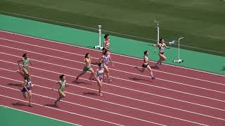 高女 100m 17組　朝日記録会