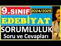 9.Sınıf Edebiyat Sorumluluk Sınavı 2024 Eylül Dönemi 7.Böl.- Edebiyat 9 Sınıf Sorumluluk Sınavı 2024