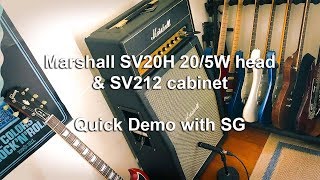 Marshall SV20H \u0026 SV212 - SG Quick Demo