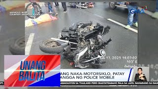 Magkasintahang naka-motorsiklo, patay matapos mabangga ng police mobile sa... | Unang Balita