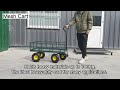 Heavy Duty Steel Mesh Yard Garden Jumbo Crate Wagon Utility Garden Trolley Cart with 4 Four Wheels