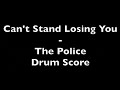 Can't Stand Losing You - The Police - Drum Score DIFFICULTY 3/5 ⭐️