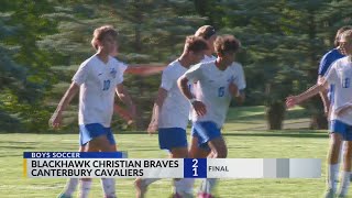 Blackhawk Christian tops Canterbury 2-1 in boys soccer behind pair of goals from Elliott Zimmerman