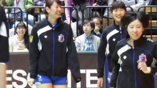 江畑幸子（Yukiko Ebata）／試合前の軽めのアップ／2017.1.14　日立×ＰＦＵ　Ｖリーグ女子大田大会