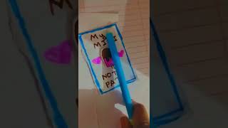 ##diy cute mini notepad 📒😍😍# miniature craft 💕💕💕## school craft🎒📚