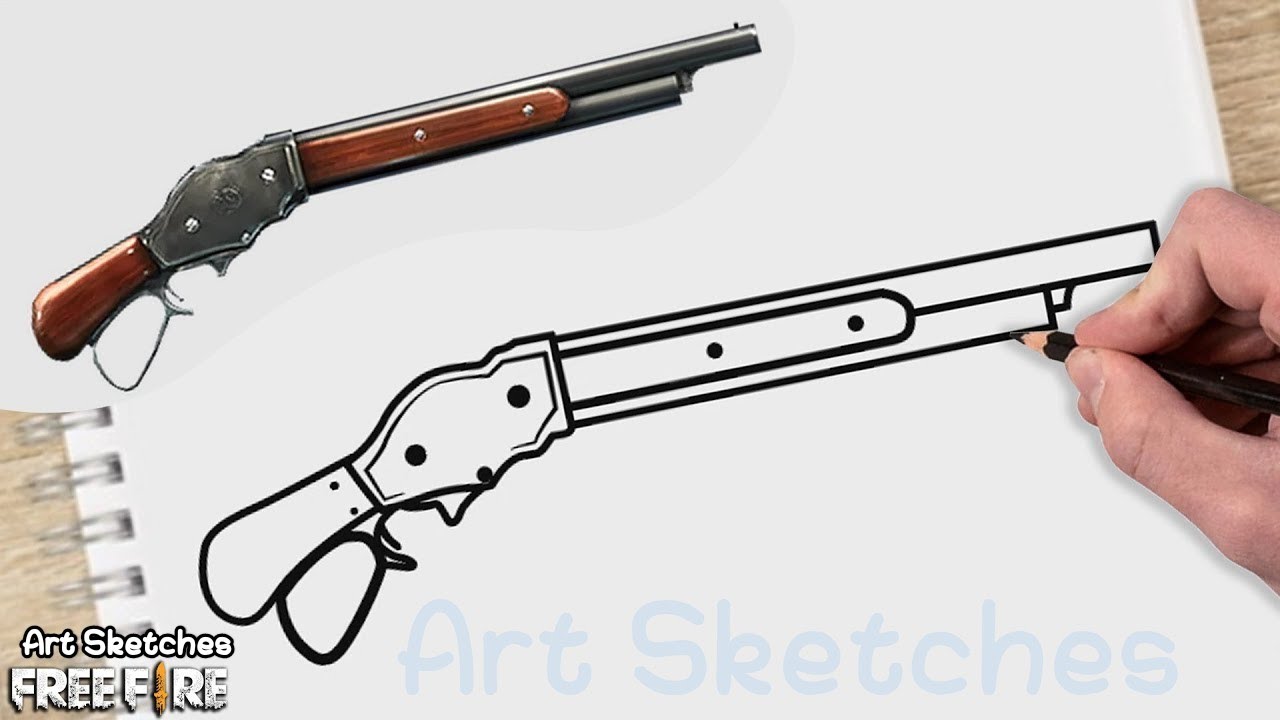 How To Draw Fire Gun