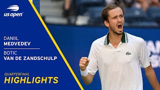 Daniil Medvedev vs Botic Van De Zandschulp Highlights | 2021 US Open Quarterfinal