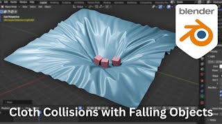 how to create Colliding Cloth simulations with Falling Objects in blender | blender tutorial