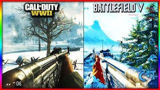 Battlefield 5 vs COD WW2 Gameplay \u0026 Graphics