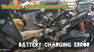 yamaha mio gravis v1, namamalya at minsan hirap mag start,battery charging error