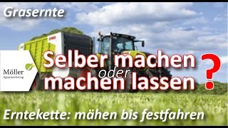 Grasernte 2020 - Grasernte machen lassen oder Grasernte selber machen - Silierwagen